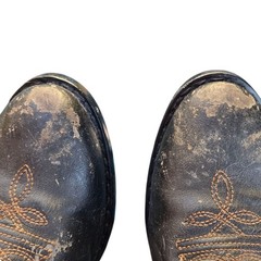 Rodeo Ropers Cowboy Boots Western Wear Dark Brown Size 6 Kids Young Man Worn