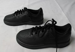 Nike Unisex Kid’s Force 1 Low Lace Up Sneakers JL3 Black Size US:13C UK:12.5