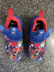 Adidas Marvel Spider-Man Kids Sneakers Blue Red GY9098 Size 10K