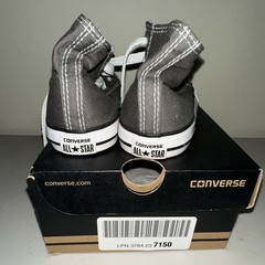 Converse Chuck Taylor All Star 9 Gray/White High Top Sneakers 7J793