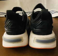 adidas Racer TR23 Hook & Loop Mesh Low Top Sneaker Black/White Kids 12K