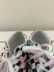 Vans Kid’s Size 4 Checkerboard Butterfly Print Lace Up Sneakers Shoes