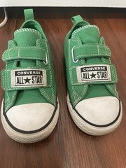 Converse All StarHook & Loop Low Top Green Sneaker Boys US Toddler 10 Preschool