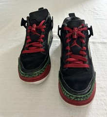 Nike Air Jordan Spizike GS Black Varsity Red Green Size 5Y / Women 6.5