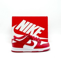 *NEW* Pre-School Kids Nike Dunk Low (PS) WHITE / RED (FB9108-119) 👍