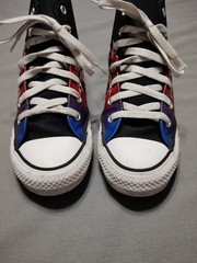 Converse Chuck Taylor ‎Kids 4.5 Flame High Top Preppy Skater Artsy Boho Sneakers