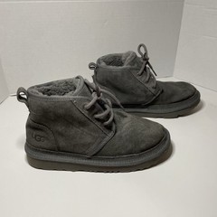 UGG Gray Suede Shearling Lined Chukka Ankle Boots Unisex Kids US 4 1017320K