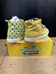 Nickelodeon Spongebob & Patrick Kids High Tops Shoes Fun Cartoon Youth Size 7