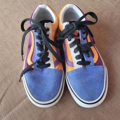 Vans Old Skool Mix Multicolor Sneakers 3.5boys -5gilrs with Black Laces