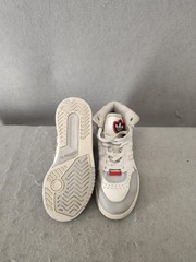 Adidas Drop Step Sneakers Youth 13 1/2K White Gray Red Trefoil Ortholite Shoes