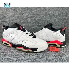 Nike Air Jordan 6 Retro Low BG White Black Shoes 768881-123