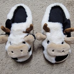 Cute Cow Winter New Slipper Soft Platform Warm Comfortable Fluffy size 6