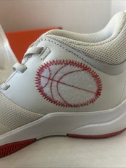 Size 6.5 (GS) – Nike Team Hustle D11 Mid Summit White Track Red