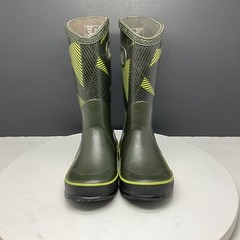 Bogs Boots Kids 12 Rain boots Waterproof Geo Dark Green Lime