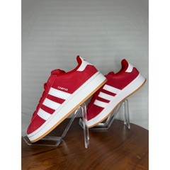 Adidas Campus 00s Kids Size 2 Red White Suede Sneakers NW