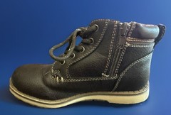 Eddie Bauer Kids Boots Coffee Brown Easy Side Zip with Front Lace Up