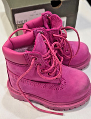 Timberland Kids 6″ Premium Toddlers Rose Nubuck Waterproof Boots Size 4M