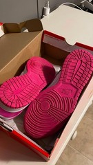 Nike Dunk Low (GS) Pink/White Colorblock Leather Low Top Sneakers US 6Y