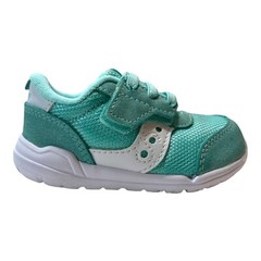 Saucony Unisex-Child Turquoise/White Jazz Riff Little Kid Sneakers Size 5 W
