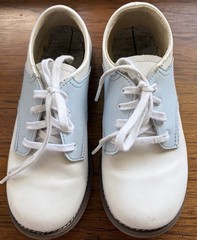 Footmates Light Blue & White Leather Cheer Saddle Shoes Unisex Kids Size 13