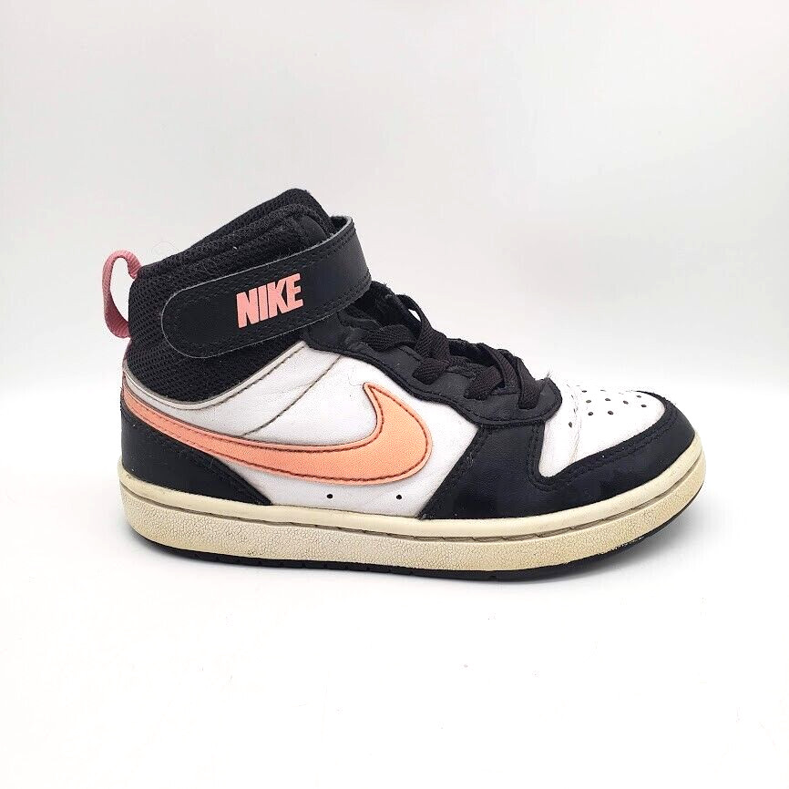 NIKE Court Burough High Top Sneakers Jordan Pink (Lil Kids Size 11) CD7783-005