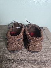 Minnetonka Toddler Brown Leather Flannel Lined Moccasin Size 8