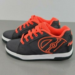 Heelys Propel 2.0 Skate Shoes Dark Gray/Neon Orange Size YTH 5 Unisex 770975