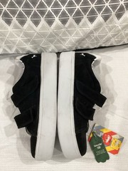 Goats Kids Black/White The 305 Two-Strap Platform Sneakers Leather SZ 3
