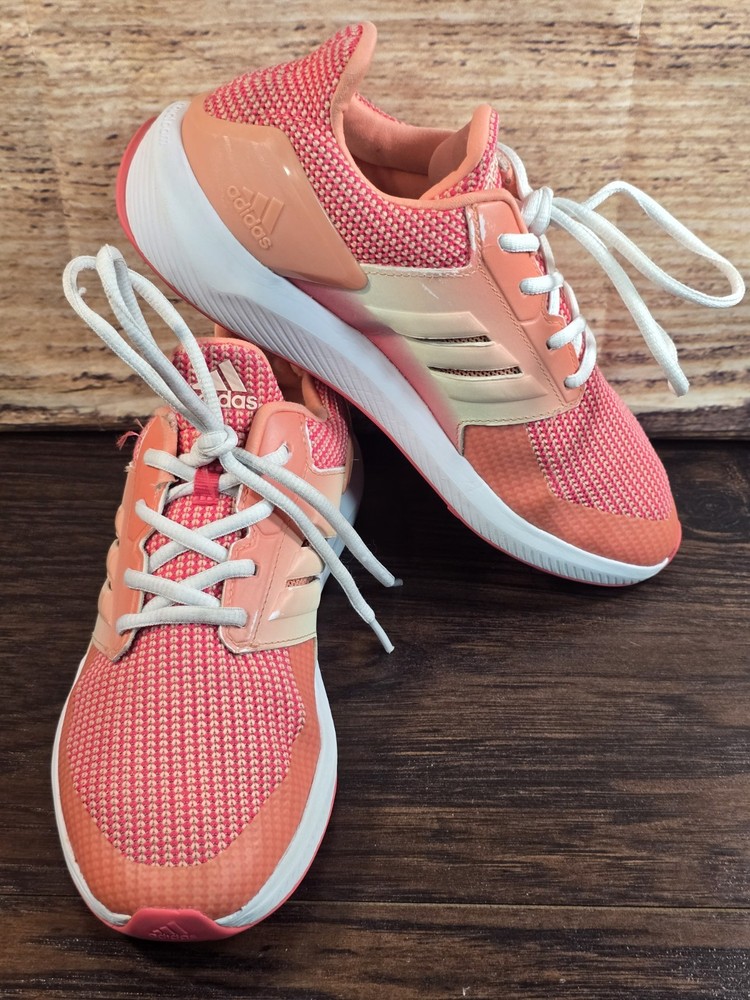 ADIDAS Cloudfoam RapidRun Pink Sneakers Kids Girls Sz 5(AH2391) No Box Pre-owned