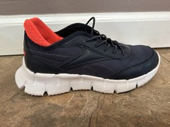 Reebok Zig Vector Big Kids Size 12M Black/Aqua Slip On Athletic Sneakers New