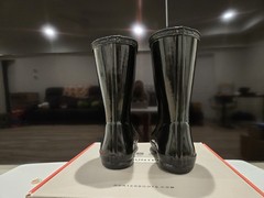 Hunter Little Kids Original First Classic Gloss Rain Boots, Boys Sz 7, Girls 8