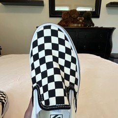 Vans Classic Slip-On Checkerboard Canvas Slip-On Low Top Kids US 6.5