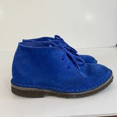 Crewcuts J Crew MacAlister Boots Blue Suede Leather Rubber Sole Kids Size 12