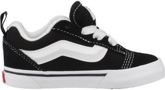 Vans Unisex-Child Knu Skool Shoe, Black/True White