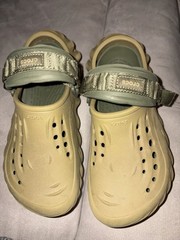 Crocs Echo Clog Size 4 On Kids Woman Size 6 Men Size 4 Green Slip On