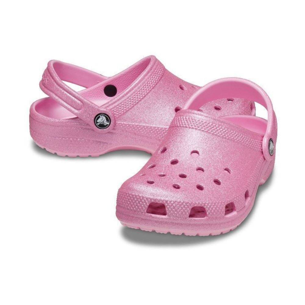CROCS 206993-6XE CLASSIC GLITTER CLOG_GLITTER/PINK-SIZE 3