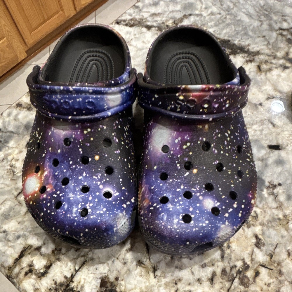 Crocs Classic Space Galaxy Clog RARE HTF Out Of Print Size J2 NEW