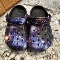 Crocs Classic Space Galaxy Clog RARE HTF Out Of Print Size J2 NEW