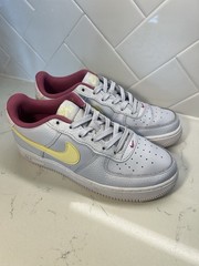 Nike Air Force 1 Size 5y Light Blue Yellow Pink Rare Colorway