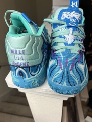 Kids Youth Blue Teal Graphic Athletic Sneakers Lightweight Running Shoes