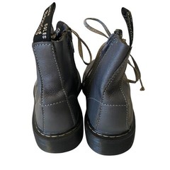 Dr. Martens Pascal-J Blue Leather Lace-Up Boots US 1 EU 32 Youth Kids