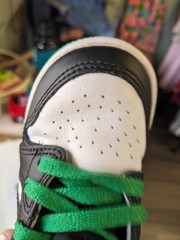 Air Jordan 1 Retro High OG Size 7C Green Black & White Basketball Dunks