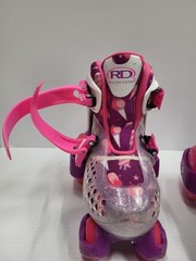 Roller Derby Roller Skates Youth Size 11-2 Pink Purple Adjustable Kids Shoes
