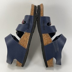 Birkenstock Four Strap Sandals Kids 33 EU, US 2-2.5 Blue Multi Color Buckles