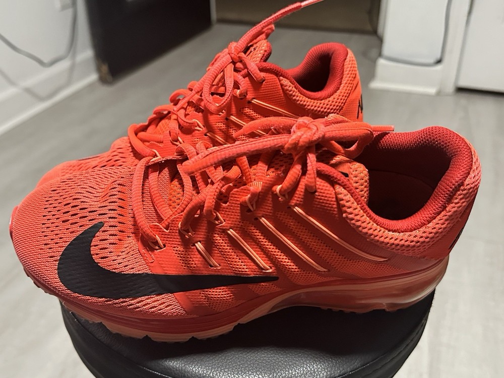 Nike Air Max Red Mesh Breathable Cushioned Lightweight Sneaker Unisex Kids US 7
