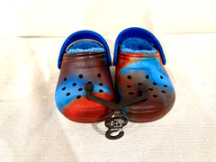 Crocs Kids Classic Lined Clog Multicolor Sz Child 4 Blue Red Burgundy New/Tags