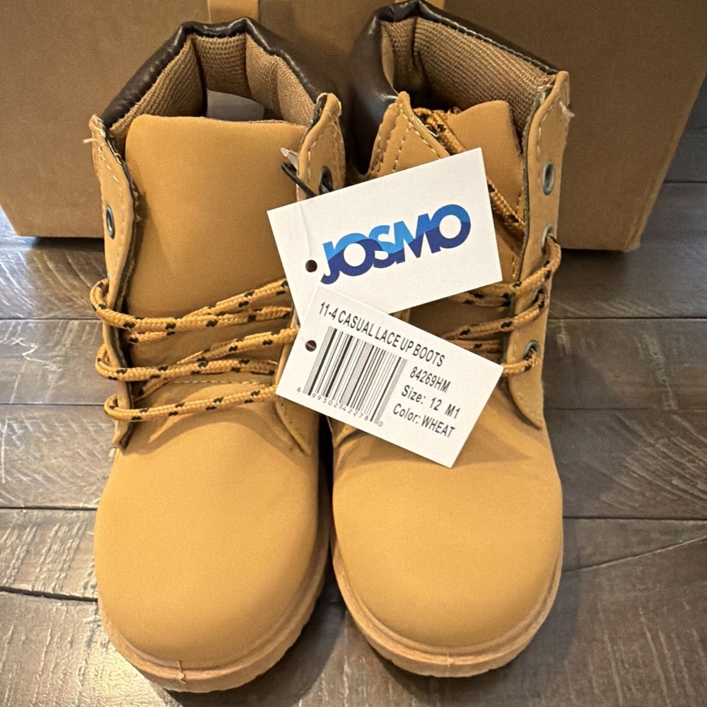 Josmo Kids Lace-Up Ankle Boot Wheat US 12 M 11-4 Casual MPN 84269HM