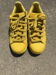 Adidas Superstar yellow sneakers