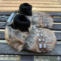 NWT Disney Star Wars Slippers Chewbacca TODDLER / KIDS Brown Faux Fur Sz M 7-8