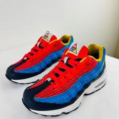 Nike Air Max 95 GS Big Kids Size 7Y Crimson Blue Athletic Shoes AV2289-600